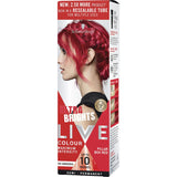 Vibrant semi-permanent hair dye in Pillar Box Red, delivering bold color and shine, suitable for multiple uses.