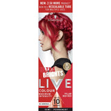 Vibrant semi-permanent hair dye in Pillar Box Red, ammonia-free formula for bold colour lasting up to 10 washes.