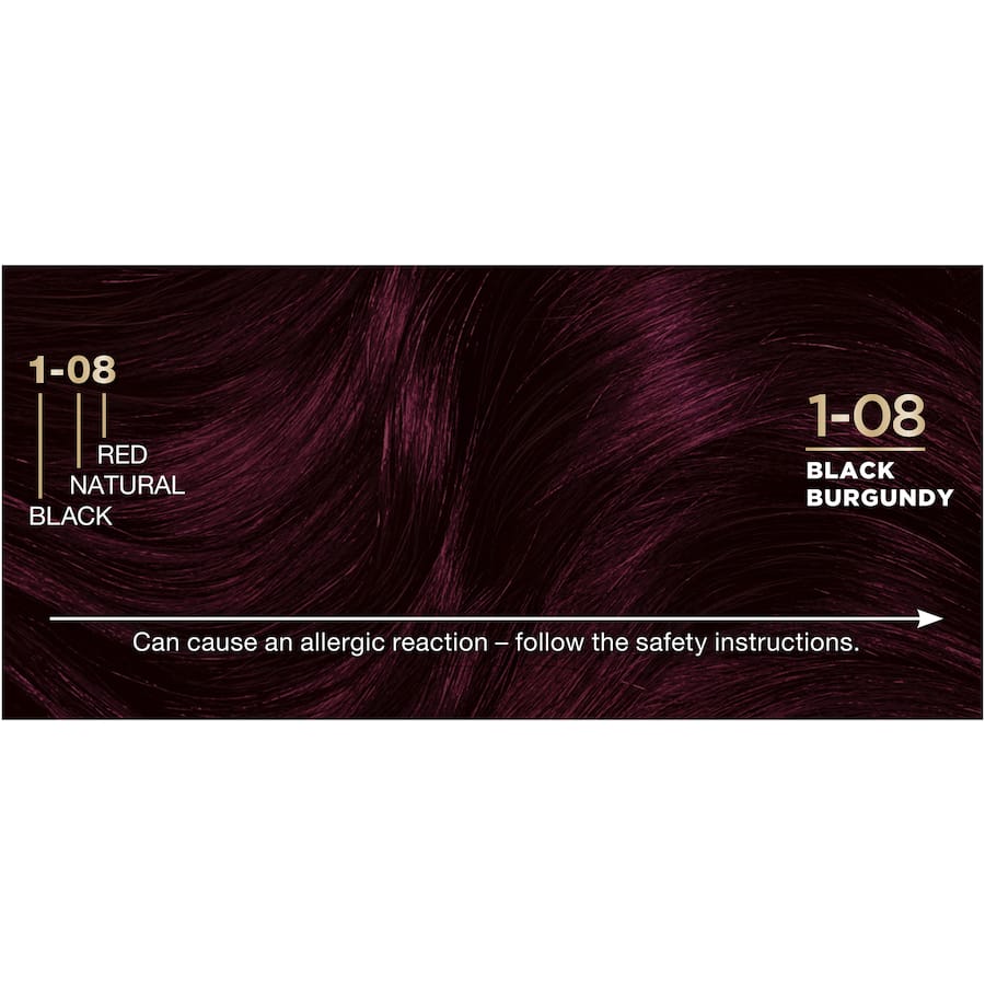 Napro Palette Hair Colour in Burgundy Black 1-08 offers vibrant, multidimensional color with nourishing benefits for healthy hair.