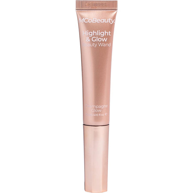 Mcobeauty Highlight & Glow Wand in Champagne, a creamy highlighter for a luminous, dewy finish on all skin tones.