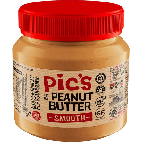 Creamy Pics Really Good Peanut Butter made from quality peanuts, perfect for spreading or snacking.