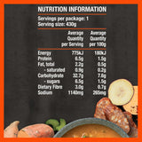 Wattie's Sweet Potato & Chorizo Soup Pouch, a low-fat, protein-rich blend of sweet and smoky flavors for quick meals.