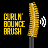 Maybelline Colossal Curl Mascara in Very Black, featuring a Curl 'N' Bounce brush for voluminous, long-lasting curled lashes.