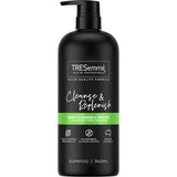 Tresemme Cleanse & Replenish Shampoo with Grape Seed Oil, hydrates and cleanses oily hair for a fresh, salon-quality look.