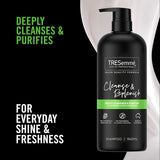 Tresemme Cleanse & Replenish Shampoo, infused with grape seed oil for fresh, hydrated, and shiny hair, ideal for oily types.