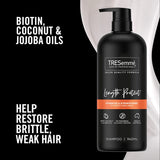 Tresemme Length Protect Shampoo, enriched with biotin and oils, nourishes and hydrates all hair types for healthy, long hair.