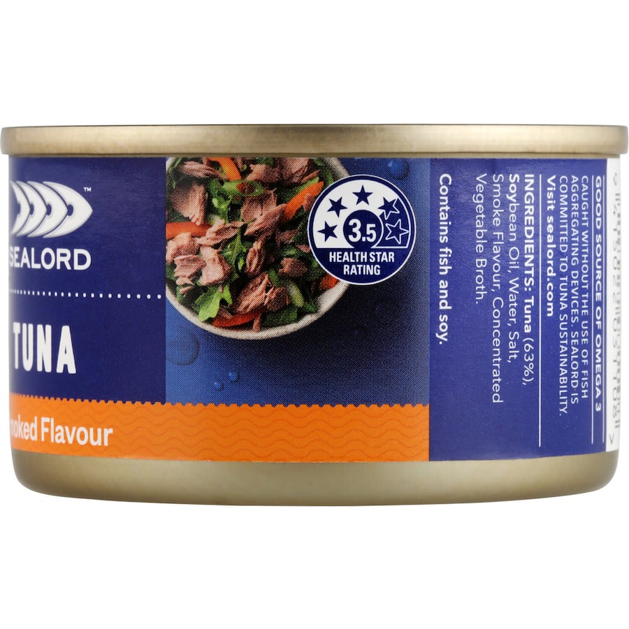 Premium smoked tuna in a can, perfect for sandwiches, salads, or straight from the can, rich in flavor and omega-3s.