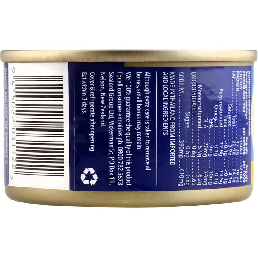 Sealord Sensations Tuna Lemon Pepper in a can, featuring premium tuna with zesty lemon and black pepper for quick meals.