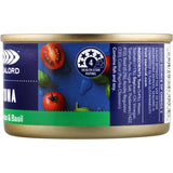 Sealord Sensations Tuna Tomato & Basil in a can, featuring a savory blend of tuna, tomatoes, and basil for convenient meals.