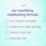 Dove Shampoo Nourishing Moisture: hydrates and softens dry hair, featuring Pro-Moisture Complex and eco-friendly packaging.