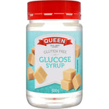 Queen Glucose Syrup bottle, a gluten-free sweetener ideal for candies, caramels, jellies, and versatile baking.