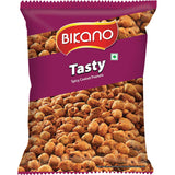 Crunchy Bikano Tasty Peanuts, seasoned for savory satisfaction, perfect for snacking or enhancing recipes.