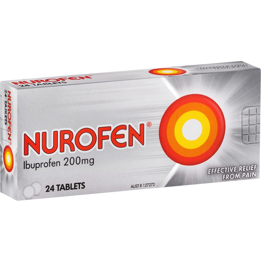 Nurofen Ibuprofen tablets for fast pain relief from headaches, muscular pain, and cold symptoms, promoting well-being.