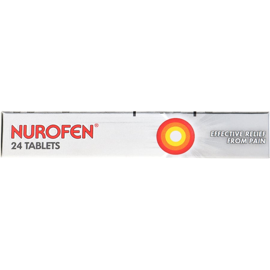 Nurofen Ibuprofen tablets for fast pain relief, effective against headaches, muscular pain, and cold symptoms.