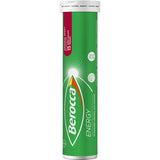 Effervescent vitamin tablet featuring Original Berry flavor, packed with Vitamin C and essential B vitamins for energy boost.