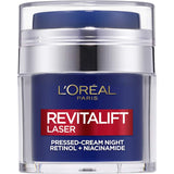 Loreal Pressed Cream Laser, a rejuvenating skincare cream that hydrates, revitalizes, and reduces fine lines for radiant skin.