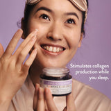 Peptide-rich night cream that boosts collagen and hydration, promoting plump, youthful skin overnight.