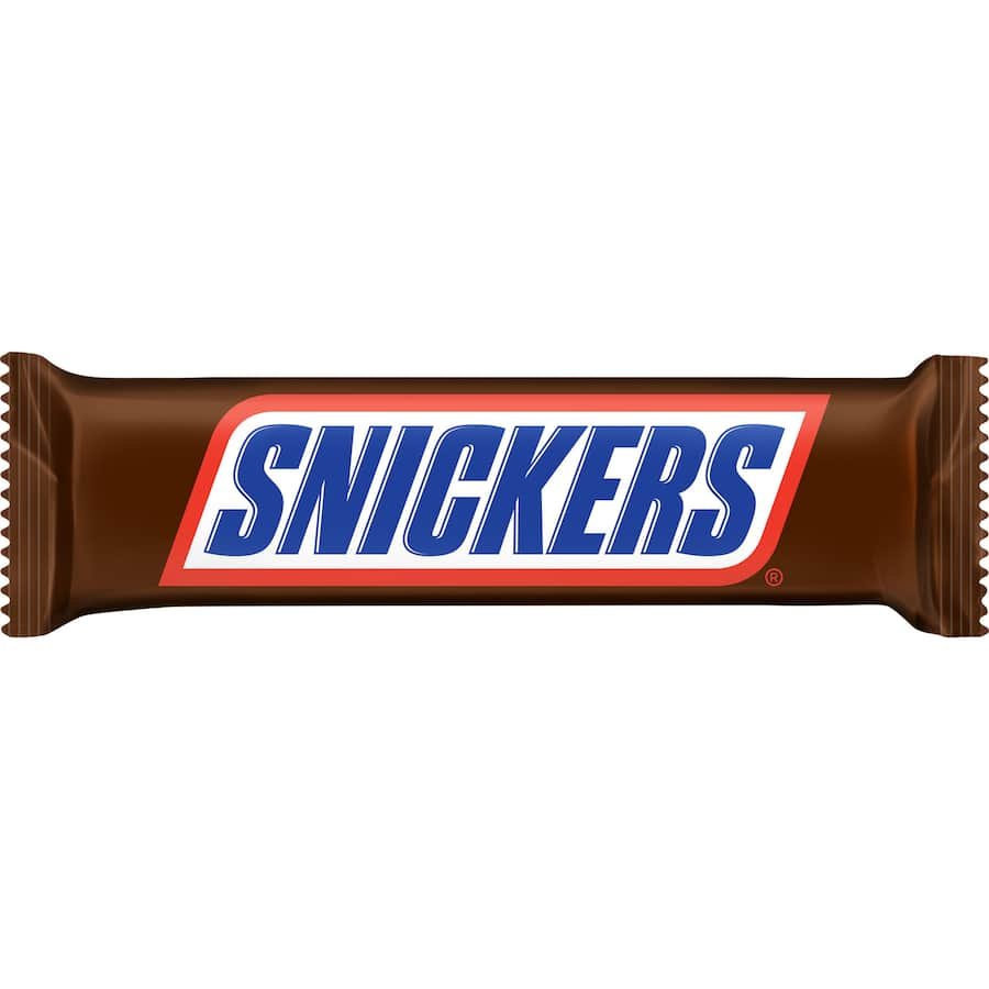 Snickers Chocolate Bar Peanut featuring chocolate, nougat, caramel, and crunchy peanuts for a satisfying snack experience.