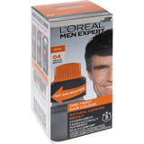 L'Oreal Men Expert Hair Colour Natural Brown 4: revitalizing hair dye for vibrant, natural color and grey coverage without ammonia.