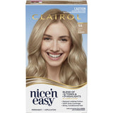 Light Ash Blonde 9A hair dye from Clairol, offering 100% grey coverage and vibrant, natural-looking color with shine.