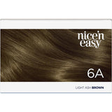 Clairol Nice 'N Easy Light Ash Brown 6A hair dye offers vibrant color, 100% grey coverage, and a long-lasting natural finish.