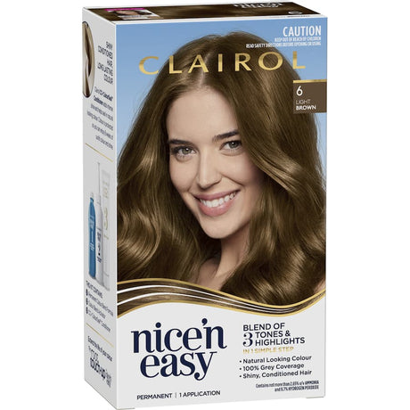 Light Brown 6 hair colour from Clairol, featuring Colour Blend Technology for multi-dimensional, natural-looking results.