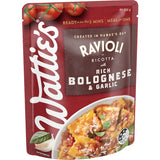 Watties Pasta Meals Ravioli Ricotta Bolognese & Garlic 350g