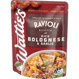 Watties Pasta Meals Ravioli Ricotta Bolognese & Garlic 350g