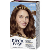 Clairol Nice 'N Easy Hair Colour 5W in Medium Caramel Brown for vibrant, natural colour and 100% grey coverage.