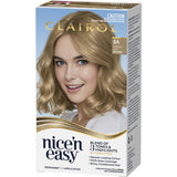 Clairol Nice N Easy Medium Ash Blonde 8A hair dye offers natural color, 100% grey coverage, and lasting shine with nourishing gloss.