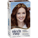 Clairol Nice N Easy Reddish Brown hair color, featuring Colour Blend Technology for vibrant, natural-looking results and 100% grey coverage.