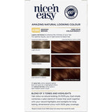 Clairol Nice N Easy Hair Colour in Reddish Brown, featuring rich tones, highlights, and 100% grey coverage for vibrant results.