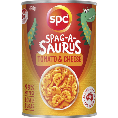 Delicious Spc Spagasaurus snack featuring a savory blend of tomato and cheese, ideal for quick indulgence.