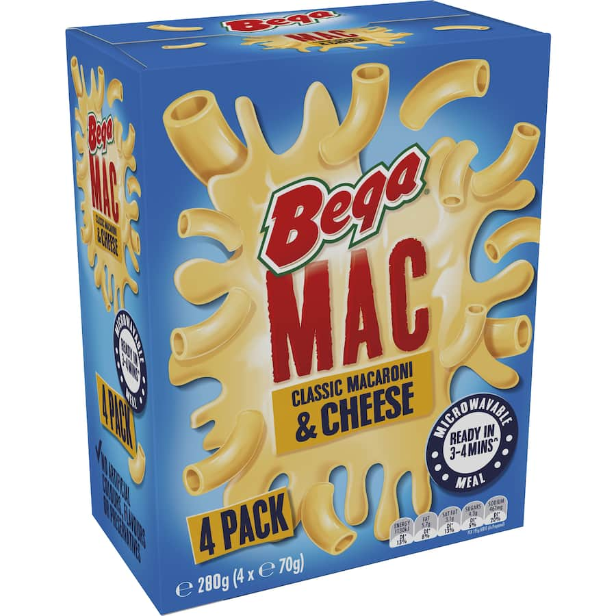 Bega Mac Pasta & Sauce Macaroni Cheese 280g