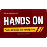 Exfoliating Hands On Pumice Soap with natural ingredients for smoother, healthier skin; ideal for elbows, knees, and feet.