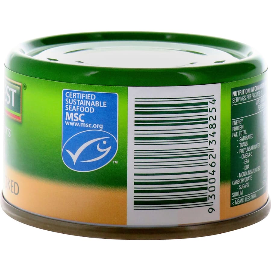 Flaked John West Naturally Smoked Tuna, rich in omega-3, ideal for salads, wraps, or pasta dishes, enhancing meals with flavor.