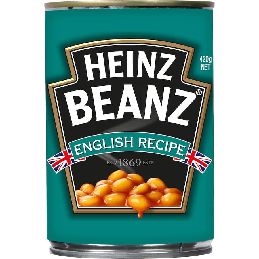 Heinz Baked Beans English Recipe in rich tomato sauce; a nutritious, fat-free addition to any traditional meal.