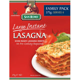 Premium San Remo Pasta Lasagne Sheets made from 100% Australian durum wheat, perfect for hassle-free lasagna preparation.