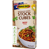 Massel Ultra Beef Style Stock Cubes: gluten-free, vegan, salt-reduced cubes for rich flavor in soups, stews, and gravies.