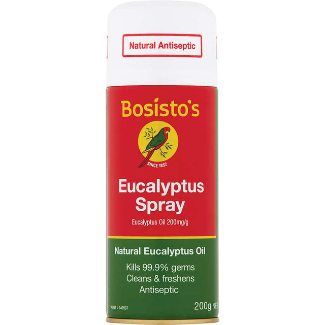 Eucalyptus spray for freshening and purifying air, ideal for home, office, or car, with antibacterial properties.