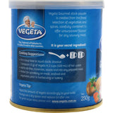 Vegeta Vegetable Stock Gourmet Powder, a rich seasoning for soups and sauces made from natural ingredients.