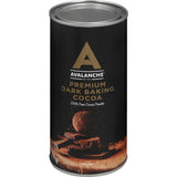 Rich dark cocoa powder for baking and beverages, made from premium cocoa beans for intense flavor and depth.