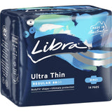 Libra Ultra Thin Pads with Wings offer discreet comfort and reliable leak protection for medium-flow days.