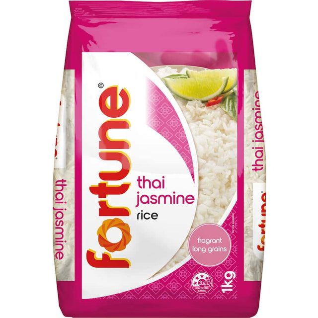 Bowl of Fortune Thai Jasmine Rice, featuring fragrant, sticky long grains perfect for Thai dishes and culinary creativity.