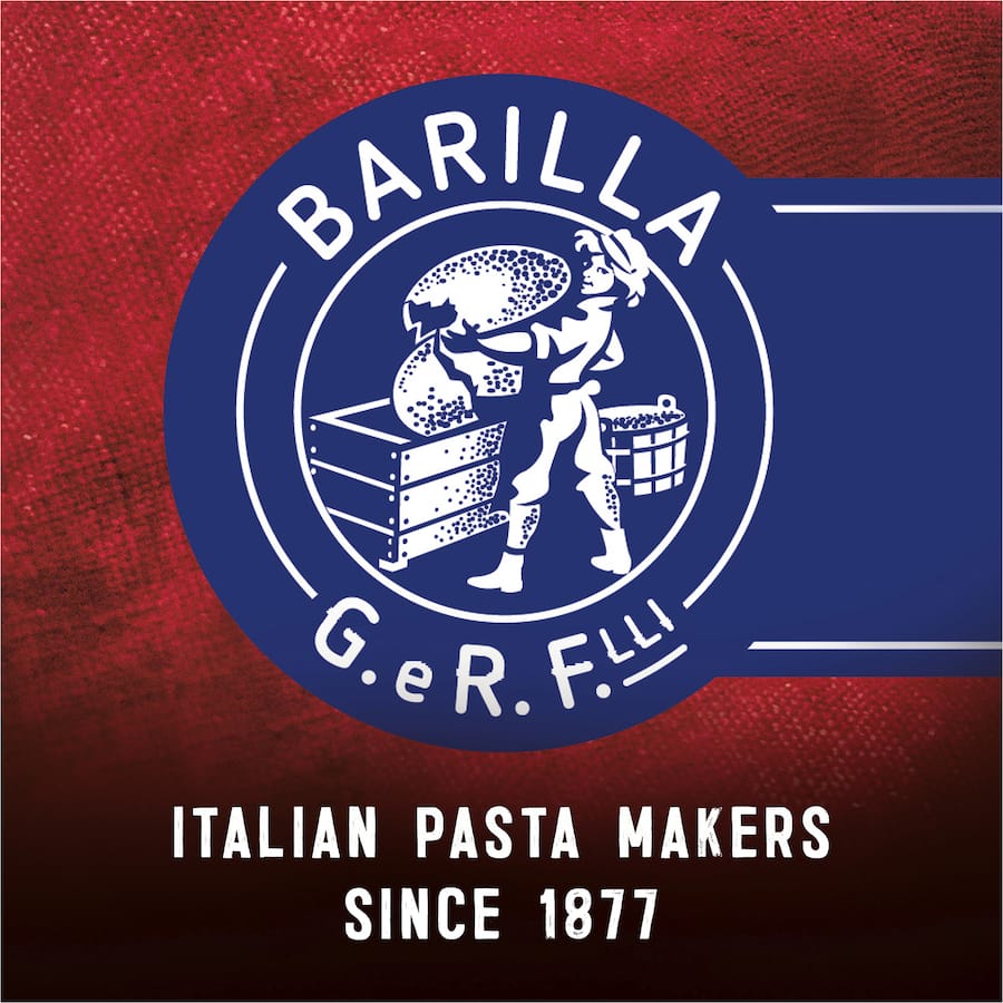 Barilla Al Bronzo Pasta Spaghetti featuring a rough texture for better sauce adherence, made with 100% durum wheat.