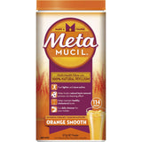 Metamucil Smooth Orange fiber supplement, 114 doses, supports digestive health with natural psyllium husk for better gut wellness.