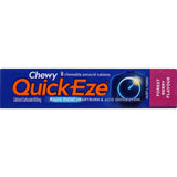 Quick Eze Antacid Forest Berry packaging showcasing tasty relief for heartburn and acid indigestion in a convenient format.