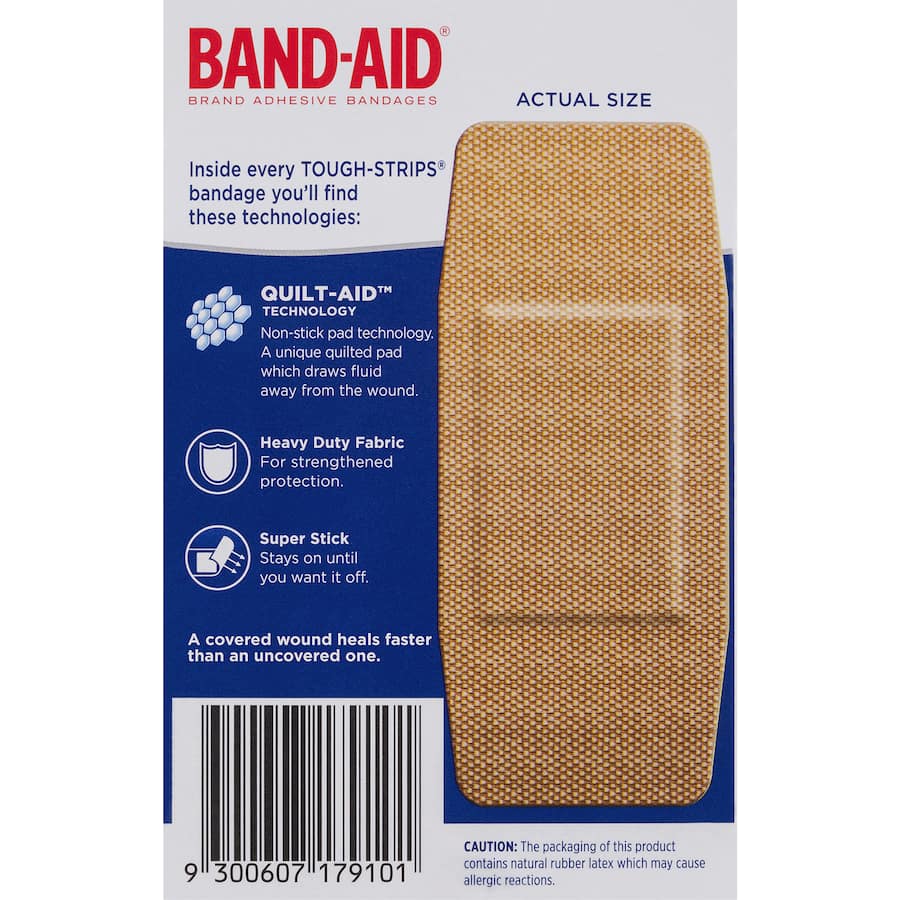 Extra-large, heavy-duty bandages with non-stick pad and robust protection for cuts and scrapes. Ideal for tough conditions.