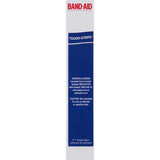 Extra-large Band Aid Tough Strips with non-stick pad and heavy-duty fabric for effective wound protection and healing.