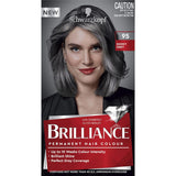 Schwarzkopf Brilliance 95 Smoky Grey hair colour tube, offering 100% grey coverage and radiant shine for up to 10 weeks.